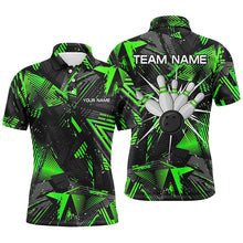 Load image into Gallery viewer, Black green camo Bowling Polo Shirt for Men, Personalized Bowling Team Shirts Jerseys NQS6871