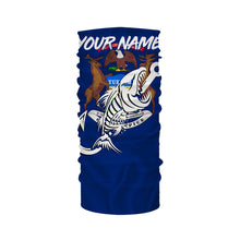 Load image into Gallery viewer, MI Fishing Custom Michigan Flag Fish hook skull Custom sun protection fishing shirts for men, women NQS3321