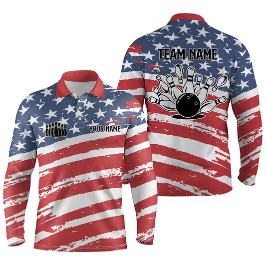 personalized bowling shirt for men – custom name design side view