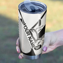 Load image into Gallery viewer, Golf club black &amp; white tumbler Custom name Stainless Steel Tumbler Cup - personalized golf gifts NQS3478