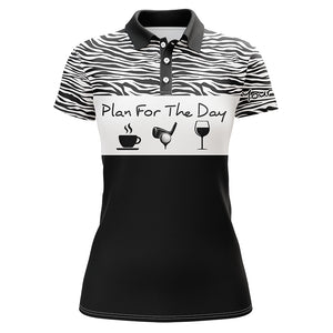 Funny Womens golf polo shirt plan for the day custom name golf shirt, womens golf gift ideas NQS3479