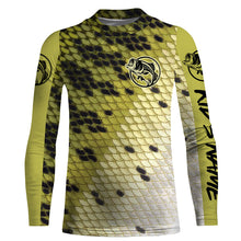 Load image into Gallery viewer, Largemouth Bass fishing green scales Custom Name UV protection UPF 30+ fishing jersey NQS2976