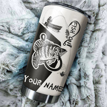 Load image into Gallery viewer, Crappie Fish On Customize Name Fishing Tumbler Cup  Personalized Fishing Gift For Fisherman NQS368