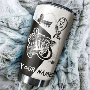 Crappie Fish On Customize Name Fishing Tumbler Cup  Personalized Fishing Gift For Fisherman NQS368