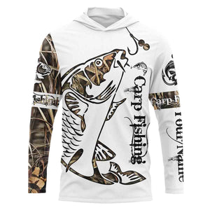 Carp Fishing Tattoo Camo Fishing UV protection quick dry Customize name fishing shirt NQS872