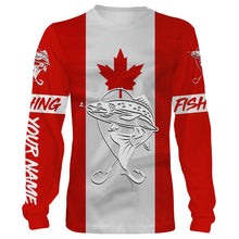 Load image into Gallery viewer, Rainbow Trout Fishing 3D Canadian Flag Customize name All over print shirts NQS489