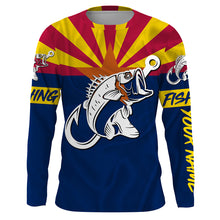 Load image into Gallery viewer, Arizona Largemouth Bass fishing Custom Long Sleeve performance Shirts, Bass Fishing jerseys NQS3503