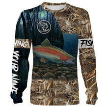 Load image into Gallery viewer, Rainbow Trout Fishing Customize Name 3D All Over Printed Shirts For Adult And Kid Personalized Fishing Gift NQS309