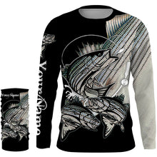 Load image into Gallery viewer, Striped bass fishing scales Customize Name UV protection striper fishing jerseys, fishing gifts NQS3648