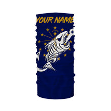 Load image into Gallery viewer, IN Fishing Custom Indiana Flag Fish hook skull Custom sun protection fishing shirts for men, women NQS3347