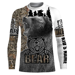 Bear Hunting camo hunting clothes Customize Name 3D All Over Printed Shirts NQS904
