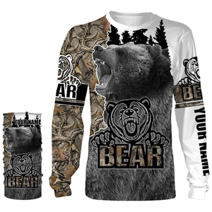 Bear Hunting camo hunting clothes Customize Name 3D All Over Printed Shirts NQS904