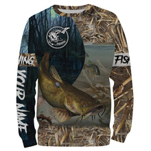 Load image into Gallery viewer, Flathead Catfish Fishing Customize Name 3D All Over Printed Shirts For Adult And Kid Personalized Fishing Gift NQS324