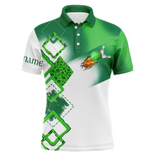 Load image into Gallery viewer, Green clover Mens polo bowling shirts Custom St Patrick Day team league bowling jerseys NQS7207