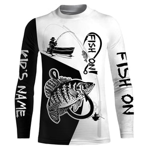 Crappie Fish On Custome Name 3D All Over Printed Shirts For Adult And Kid Personalized Fishing gift NQS334