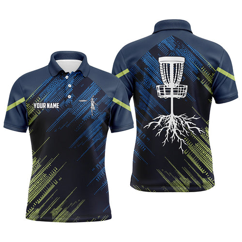 Green and blue Mens disc golf polo shirts custom disc golf team frisbee golf jersey NQS6275