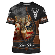 Load image into Gallery viewer, Love Deer Hunter Customize Name 3D All Over Printed Hunting Shirt Personalized Gift For Hunters NQS407