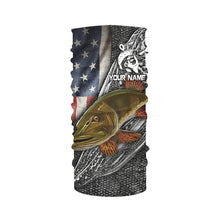 Load image into Gallery viewer, Northern Pike Fishing American Flag Custome Name 3D All Over Printed Shirts Personalized Fishing gift NQS339