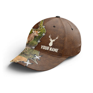 Deer Hunting Camouflage Custom Name 3D Hat - Outdoor Cap Hunting Gifts for Deer Hunter NQS4223