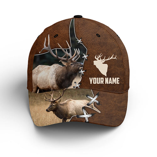 Elk Hunting Camouflage Custom Name 3D Hat - Outdoor Cap Hunting Gifts for Elk Hunter NQS4224