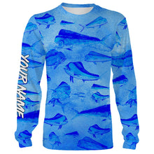 Load image into Gallery viewer, Mahi Mahi Dorado Fishing Saltwater Blue Ocean 3D All Over print custom fishing shirts NQS568