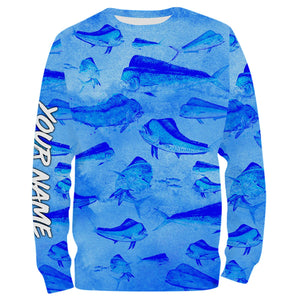 Mahi Mahi Dorado Fishing Saltwater Blue Ocean 3D All Over print custom fishing shirts NQS568