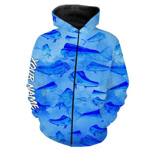 Mahi Mahi Dorado Fishing Saltwater Blue Ocean 3D All Over print custom fishing shirts NQS568