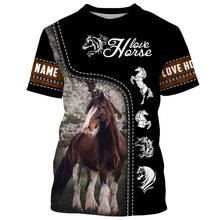 Load image into Gallery viewer, Clydesdale Horse Love Horse Customize Name 3D All Over Printed Shirts Personalized gift For Horse Lovers NQS678