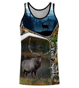 Elk Hunting Camo Customize Name 3D All Over Printed Shirts Personalized gift For Hunting Lovers NQS690