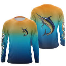 Load image into Gallery viewer, Marlin fishing Custom Name UV protection UPF 30+ fishing jersey, deep sea fishing tournament shirts NQS3167