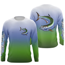 Load image into Gallery viewer, Tarpon fishing Custom Name UV protection fishing jersey, deep sea fishing tournament shirts NQS3168