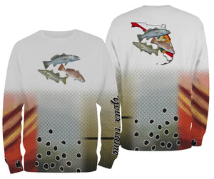 Inshore Slam Snook, Redfish, Speckled Trout fishing Florida custom 3D All Over print shirts NQS557