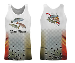 Inshore Slam Snook, Redfish, Speckled Trout fishing Florida custom 3D All Over print shirts NQS557
