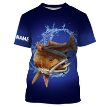 Load image into Gallery viewer, Redfish Puppy Drum Fishing Blue Customize Name 3D All Over printed Shirts NQS329