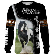 Load image into Gallery viewer, Gypsy horse shirts, love horse sweatshirts, t shirts, jackets, long sleeve, zip up, hoodie NQS1154