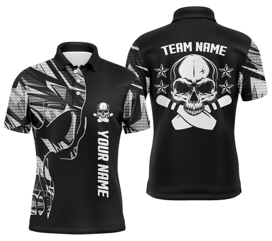 Custom bowling shirt for men – personalized team jersey front view
