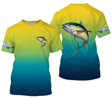 Load image into Gallery viewer, Tuna fishing Custom Name UV protection UPF 30+ fishing jersey, deep sea fishing tournament shirts NQS3047