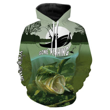 Load image into Gallery viewer, Largemouth Bass Fishing Customize Name Fishing Shirts Personalized All Over Printed Shirts For Men, Women And Kid NQS463