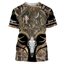 Load image into Gallery viewer, Deer Hunting Skull Camo Grim Reaper Customize Name 3D All Over Printed Shirts Personalized gift For Adult And Kid NQS721