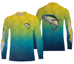 Tuna fishing Custom Name UV protection UPF 30+ fishing jersey, deep sea fishing tournament shirts NQS3769