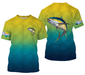 Tuna fishing Custom Name UV protection UPF 30+ fishing jersey, deep sea fishing tournament shirts NQS3769