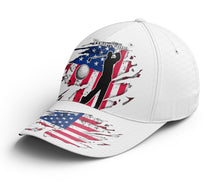 Load image into Gallery viewer, Golf club custom name American flag patriotic Custom golf hat Unisex Baseball golf cap NQS2224