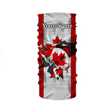 Load image into Gallery viewer, Walleye fishing shirts Canadian flag patriot UV protection Customize name long sleeves fishing shirts NQS4567