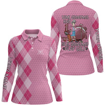 Load image into Gallery viewer, Womens golf polo shirt custom some grandmas knit real grandmas play golf, mother&#39;s day gift | pink NQS5306