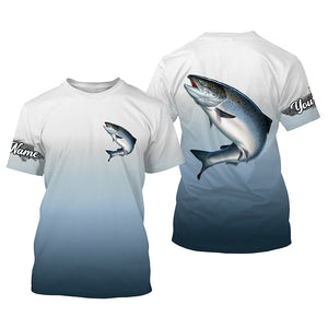 Chinook Salmon fishing Custom Name sun protection fishing jersey, Salmon fishing tournament shirts NQS3963