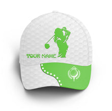 Load image into Gallery viewer, Women Golfer hat custom name multi-color white golf hats Unisex Baseball women golf hats, golfing gift NQS5061