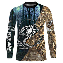Load image into Gallery viewer, Largemouth Bass Fishing Camo Customize Name 3D All Over Pinted Shirts Personalized Fishing Gift For Men, Women And Kid NQS394