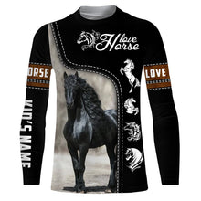 Load image into Gallery viewer, Friesian horse Customize Name 3D All Over Printed Shirts Personalized gift For Horse Lovers NQS652