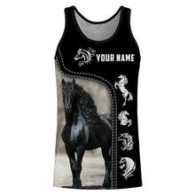 Load image into Gallery viewer, Friesian horse Customize Name 3D All Over Printed Shirts Personalized gift For Horse Lovers NQS652