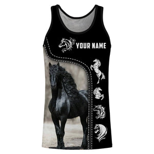 Friesian horse Customize Name 3D All Over Printed Shirts Personalized gift For Horse Lovers NQS652